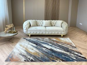  200x290 cm B0154A Blue-cream Cornelia sznyeg (Tbb mretben kaphat!)