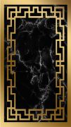   200x290 Fekete-Arany Csszsmentes Moshat Sznyeg (Tbb mretben is elrhet)