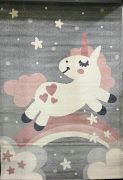   160x230 cm, B1489D.Grey-White-Pink gyerek sznyeg (Tbb mretben kaphat!)